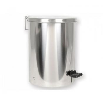Cestino rifiuti inox con sezione per differenziare i rifiuti