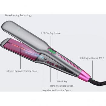 1.75 Inch Dual-Purpose Hair Straightener and Curler with LCD