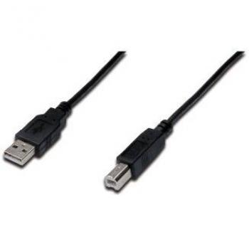 Cavo USB A a M-M da 5 metri con connettore di alimentazione digitus nero