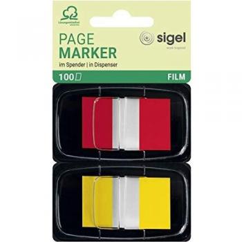 Marqueurs repositionnables Z-Marker HN496, 43 x 25 mm, rouge/jaune