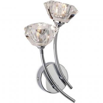 Clara 2 Light Indoor Wall Light Chrome G9