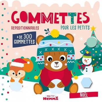 Hemma - Mon P'tit Hemma - Gommettes pour les petits - Noël (Ourson brun) - Livre de gommettes repositionnables - Dès 3 ans -  - Coll