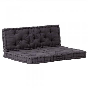 Cuscini per Pallet 2 pz in Cotone Nero