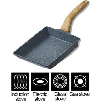 Cocina de Gas: Sartén Rectangular Anti-Resina para Huevos y Panqueques