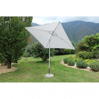 Ombrellone da giardino 2x2 in alluminio con telo in poliestere Ecru palo Antracite antivento mod. Nice