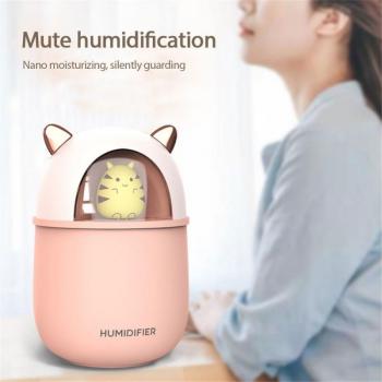 Portable USB Humidifier with LED Night Light for Home and Car - Silent Mode for Children and Expecting Mothers
