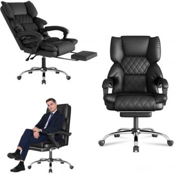Bigzzia High Back Leather Swivel Desk Chair