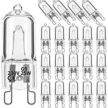 Halógeno Transparentes 25W Regulables G9 20 Unidades