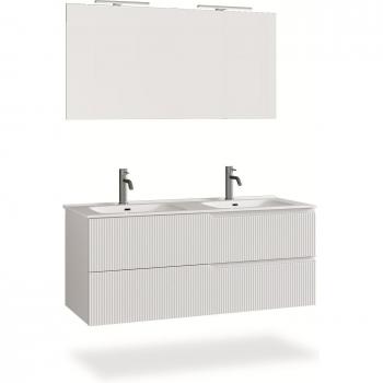 Set Vasca Doppia Venere in Bianco Opaco