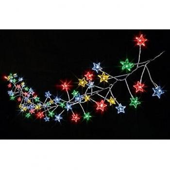 80 Multi Action Multicolore Étoile Grappe Micro Brillants Avec Minuteur