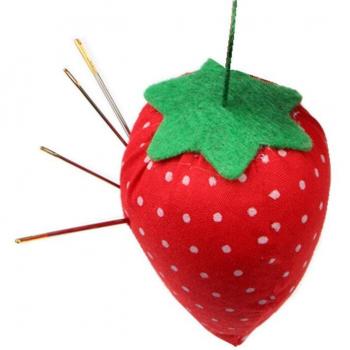Coussin à Aiguilles Fraise - 2 Pièces