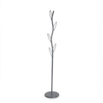 Perchero de Pie con Ganchos Versa Leaves, Color Gris