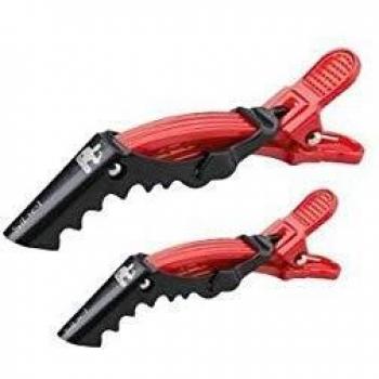 Pinces Séparer-Mèches Articulées 2 XL + 2 S Rouge