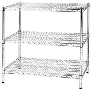 Kit scaffale Archimede - 3 ripiani - 60 x 90 x 90 cm - acciaio cromato - Serena Group
