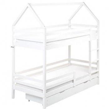 Belianni Pinewood DuoDream Bunk Bed Kit – 3' High, Single Frame