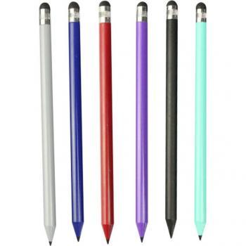 1pc 2 In 1 Multifunction Fine Point Round Thin Tip Capacitive Stylus Pen