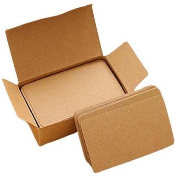 Cartolina Blanca Mensaje – Caja de Papel Kraft