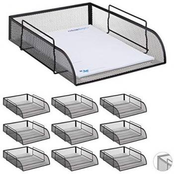 DeskMaster 10× Paper Stackers – Metallic Organizer – 26x33.5 cm