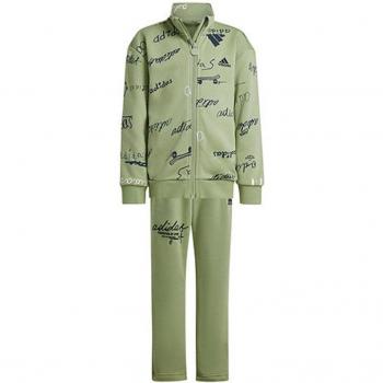 Chándal infantil adidas Brand Love verde y azul marino para 3-4 años