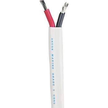 Ancor Marine Grade Tinned Duplex Cable Red and Black With White Jacket, 10/2 AWG 250 ft