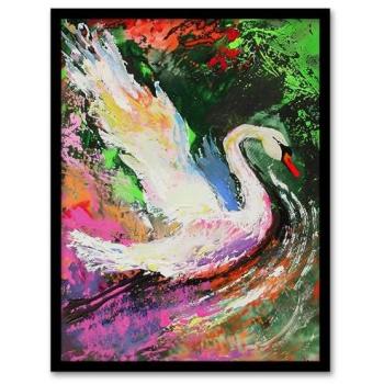 Vivid Swan at Dawn – 12×16 Frame Print