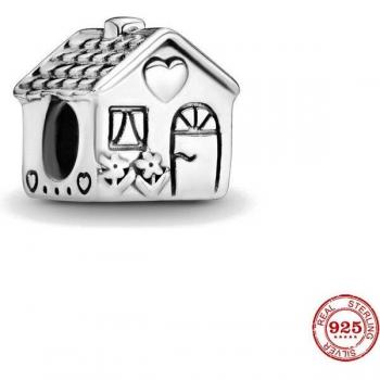 Sweet House DIY Bead Charm in Silver for European Charms - P014