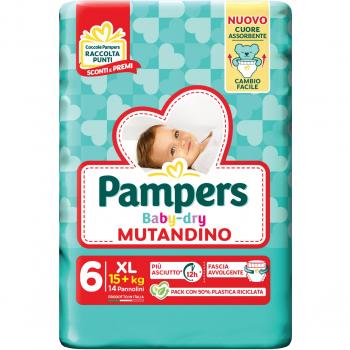 Pampers Baby Dry Mutandino Taglia XL 15+ Kg 14 pezzi