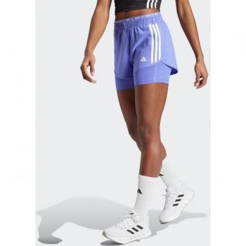 Shorts Adidas Own The Run 3 Bandas Mujer Azul