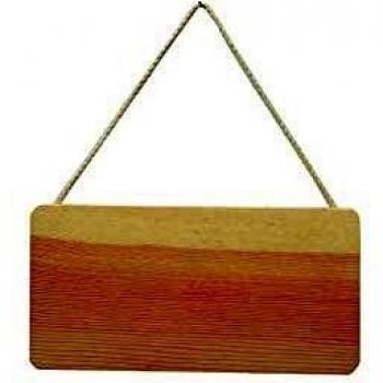 Plaque de porte en bois rectangulaire - Décoration murale artisanale