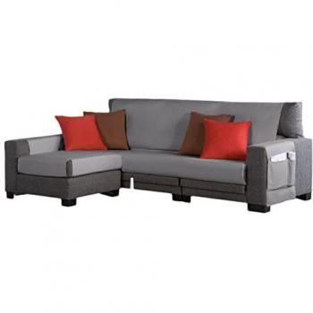 Cubre Sofá Estoralis | Tejido Jaquard Resistente | Chaise Longue 180 cm Brazo Izquierdo