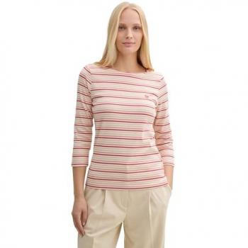 Camisa TOM Tailor Burdeos Elegante en Blanco