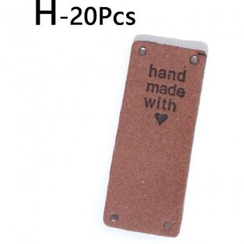 20pcs Fiber Leather Labels for Handmade Items