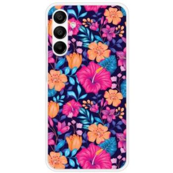 Housse Silicone Souple Transparent – Design Fleurs Exotiques – Samsung Galaxy A15