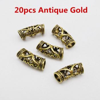 Cuentas para Trenzas de Barba - 5 a 20 Piezas en Plata, Oro y Bronce