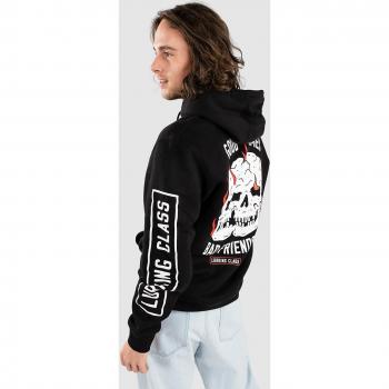 Capriola Lurking Class Bad Friends Skulls in nero con cappuccio