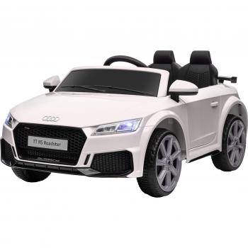 HOMCOM - Macchina Elettrica per Bambini 3-5 Anni AUDI TT con Telecomando, Portiere Apribili e Fari LED, Bianco
