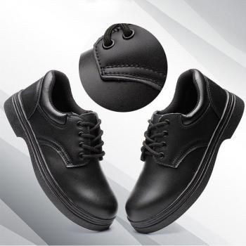 Oil-Resistant Waterproof Leather Kitchen Shoes