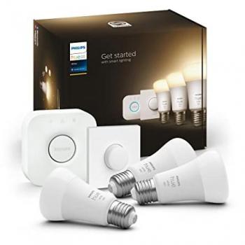 Kit Iniziale Philips Hue Bianco con 3 Lampadine Smart E27