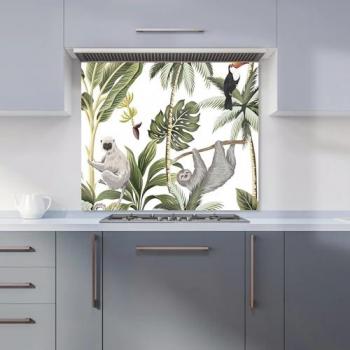 Tropical Sloths Kitchen Wall Panel