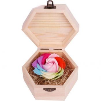 Caja de Jabon Artesanal en Madera Rosa