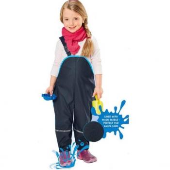 Boys Waterproof Overalls Cotton Padded Trousers Outdoor Pants 98-128