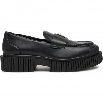 Armani XDA006XV87400002 Mocasines de Piel Negra para Mujeres