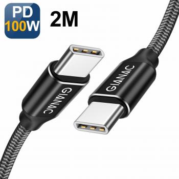 QGhappy 20 V/5 A PD‑USB‑C‑Kabel 2 m – Universelles Daten- & Ladekabel