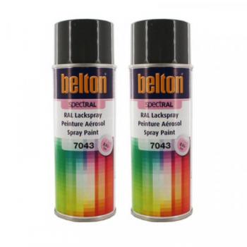 Bombes de peinture Belton Spectral RAL7043 gris signalisation 400ml - Pack de 2