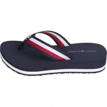 Chanclas de cuña baja Tommy Hilfiger con bandera