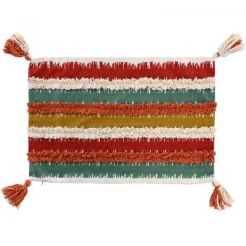 Funda de cojín de algodón 60 x 1 x 40 cm rayas
