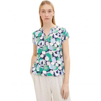 Tom Tailor - Blusa corta estampada para mujer