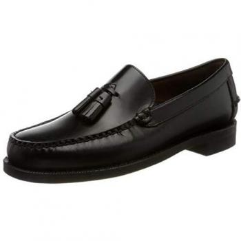 Sebago Classic Will Men's Dress Loafers in Black Noir 902 Size 44 EU