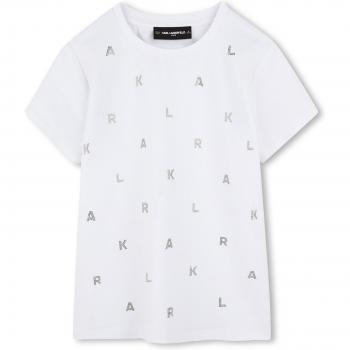 T‑shirt bianca Karl Lagerfeld Kids Z30571 S Regular Fit