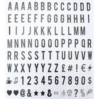 A4 Light Up Letter Box Sign Replacement Letters & Numbers - 104pcs